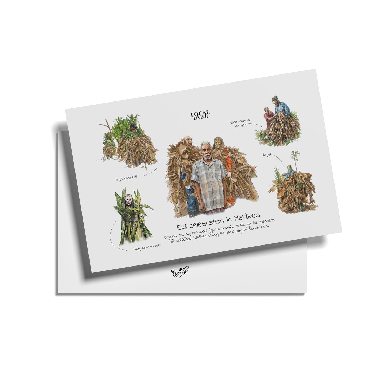 Local Living Postcards of Maldives