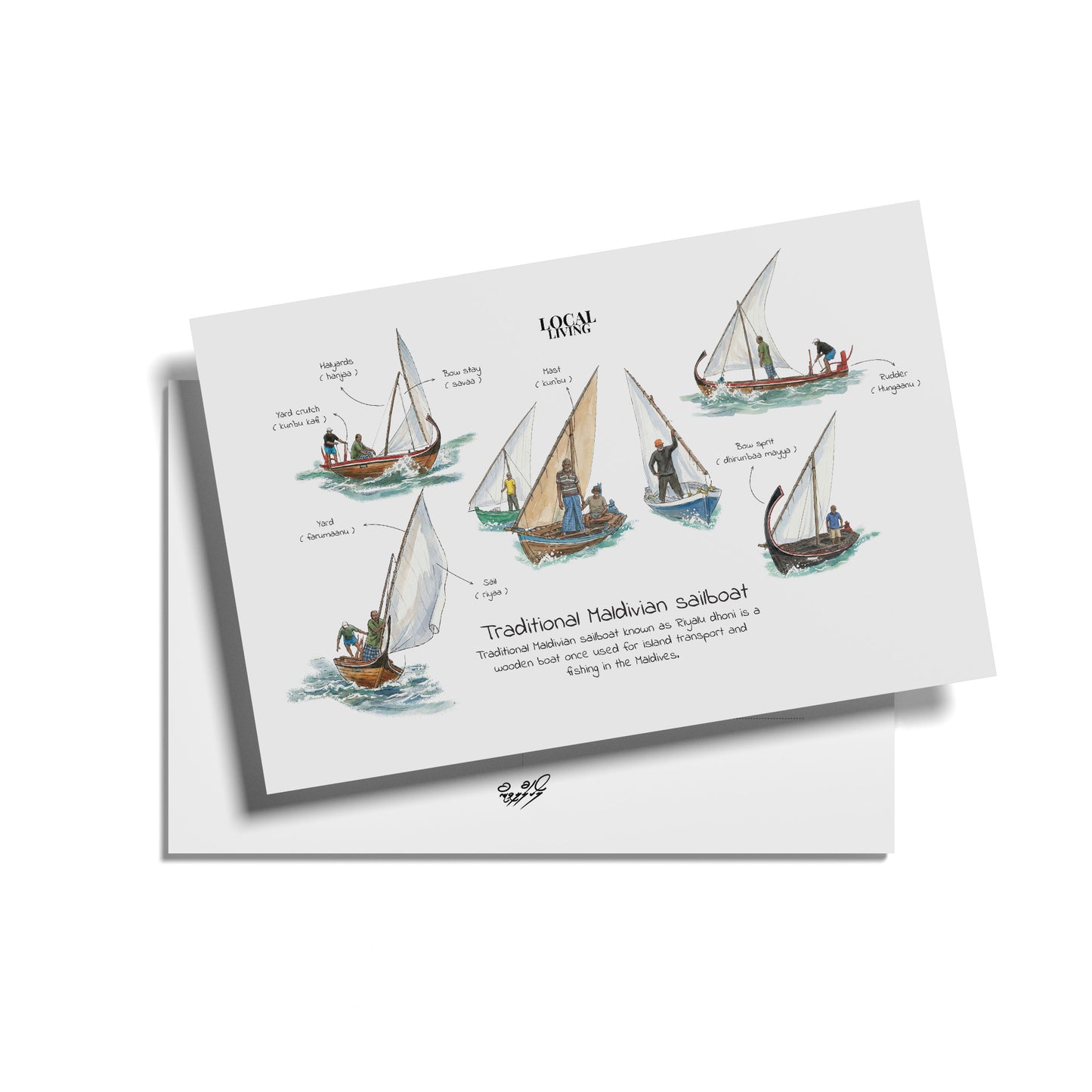 Local Living Postcards of Maldives